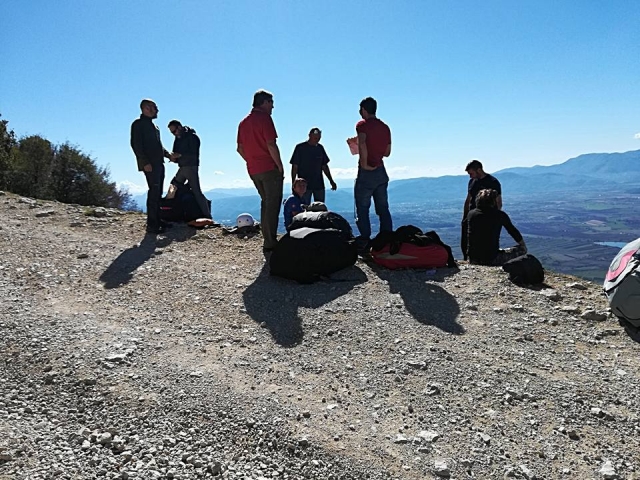  En la cima antes del vuelo 
