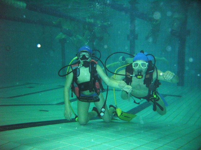  Preparación en la alberca 