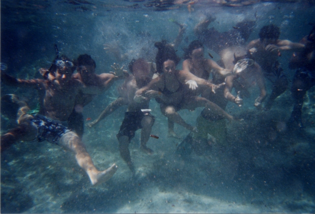 sumergirse en el mar 