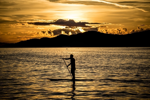  SUP al atardecer 