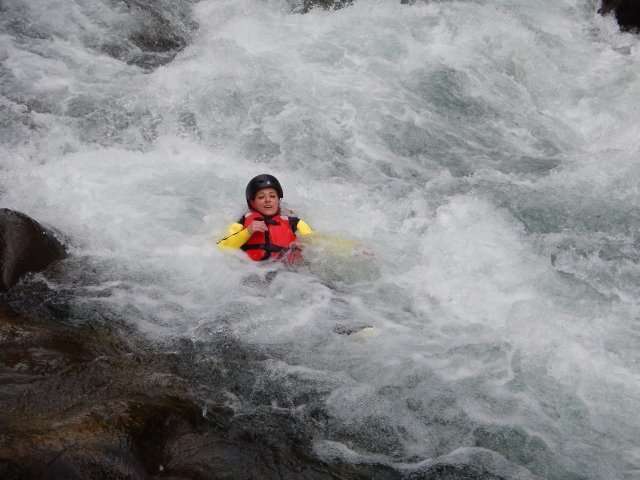 Transportado por los rápidos