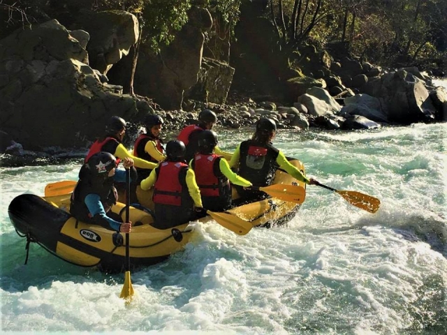 Remando en la espuma