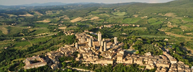  vista de san gimignano desde globo aerostático 