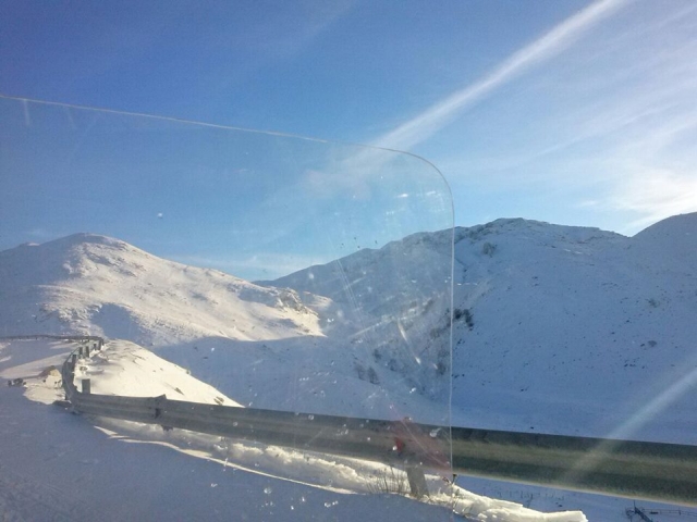  Vista desde la moto de nieve 