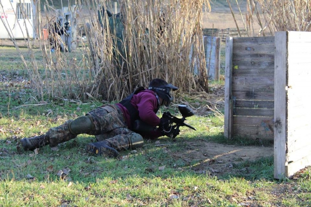 Buscando refugio de los trazos de pintura 