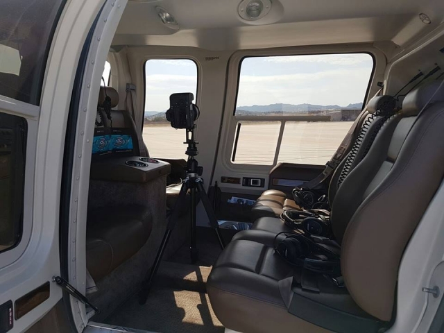 Cómodo interior del helicóptero 