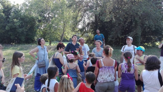  En el área arqueológica de Ostia 