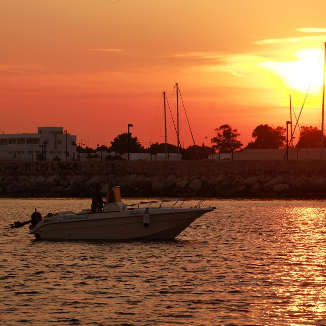  Navegando al atardecer 
