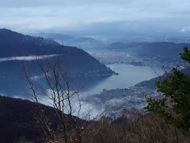 La vista del lago de Como 