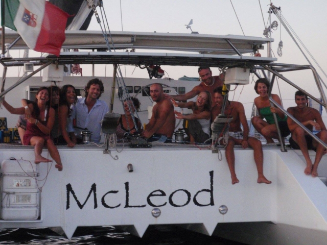  una linda foto con amigos a bordo del Mc Leod 