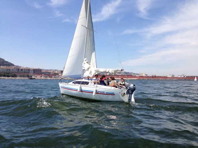  Una de nuestras lecciones en alta mar 