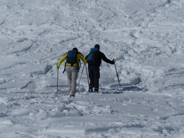  duranle la camicrema con raquetas de nieve 