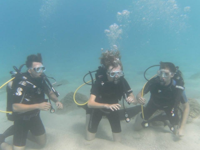  duranle los cursos de buceo 