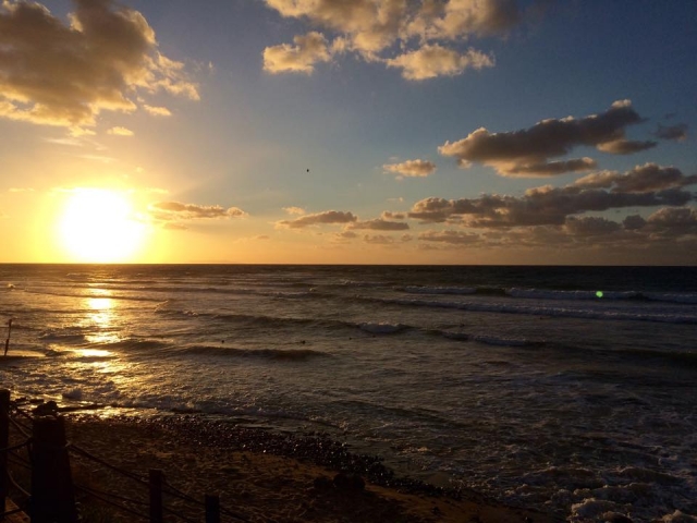  una puesta de sol única 