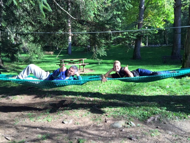 un poco de relajación después de un día de deporle 