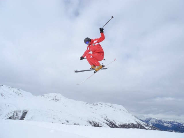volando con esquís