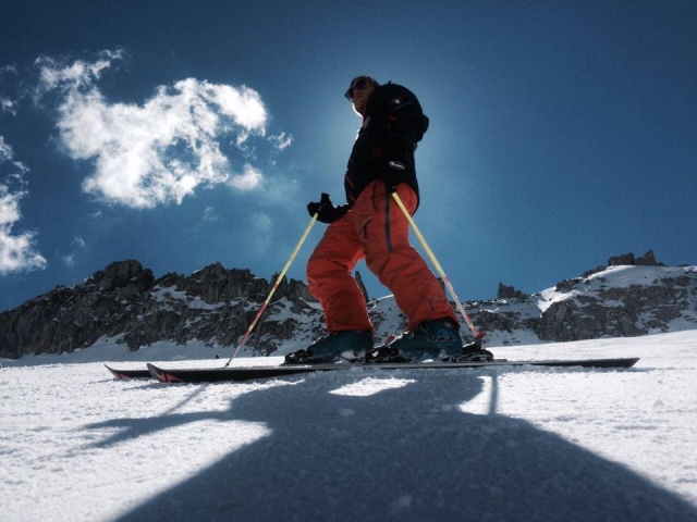  Con esquís en los pies 