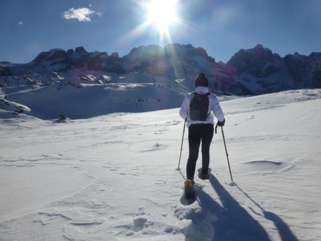  Caminar sobre nieve fresca 