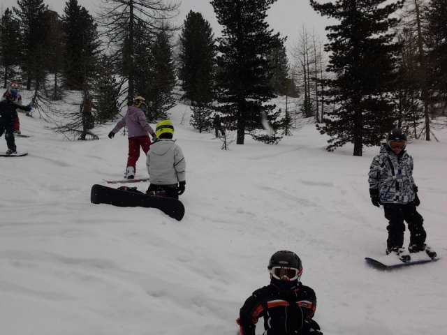  Practicando en la nieve 