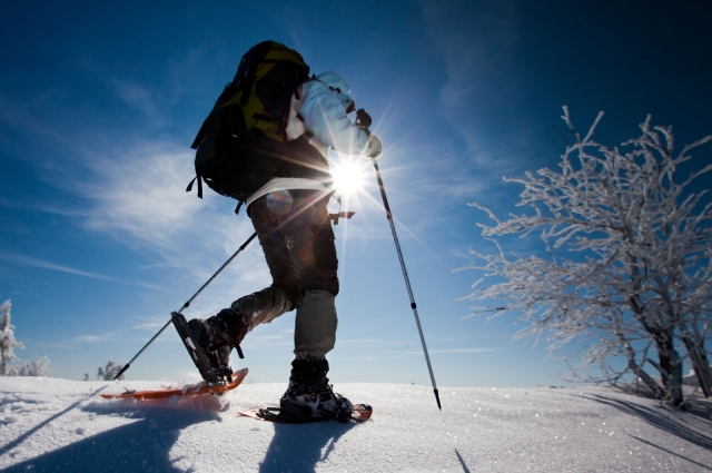  Raquetas de nieve y sol 