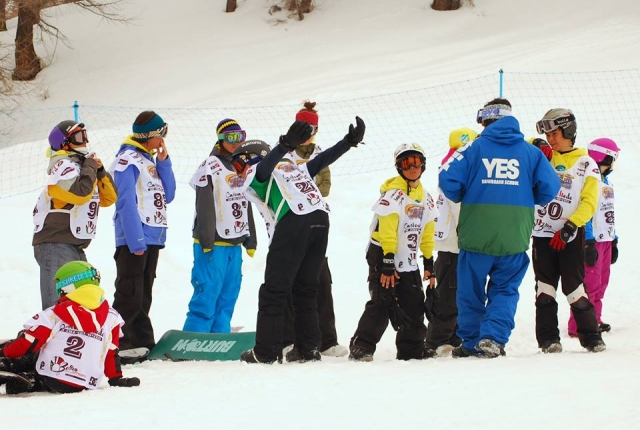 Lidiando con el snowboard 