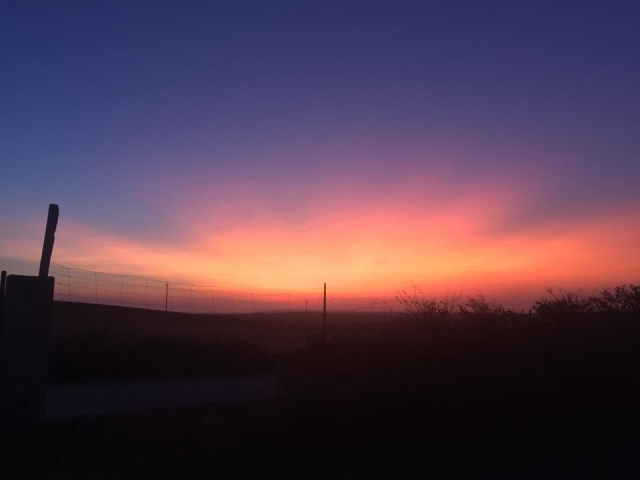  La última luz del día desde nuestra escuela de equitación 