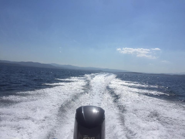  La estela de la Yamaha 250 