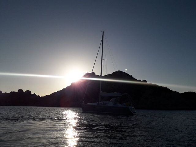  Puesta de sol a bordo 