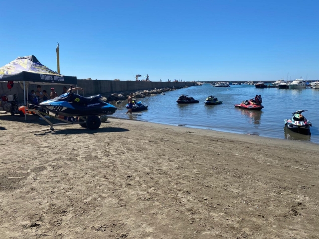  En la playa