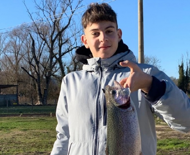  pescando en el lago jardin 