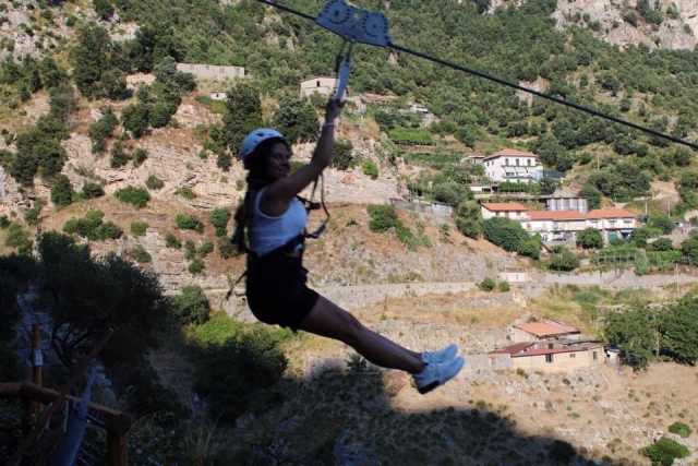  girl in zipline 
