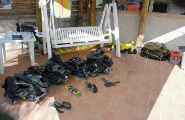 equipo de buceo 