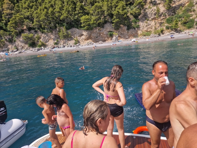 Parada para nadar en Capri