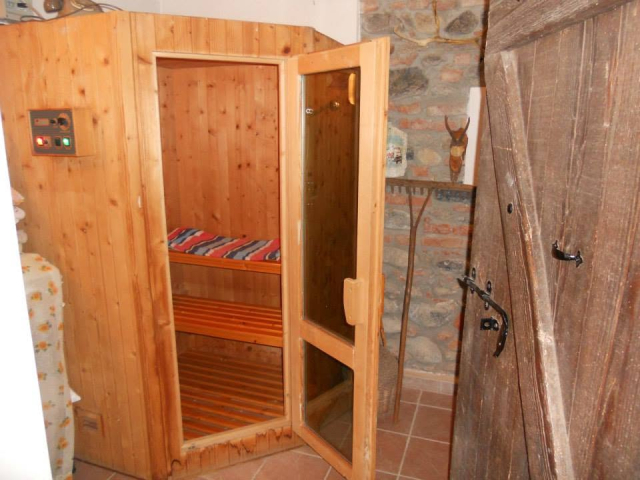  La sauna de madera del B&B