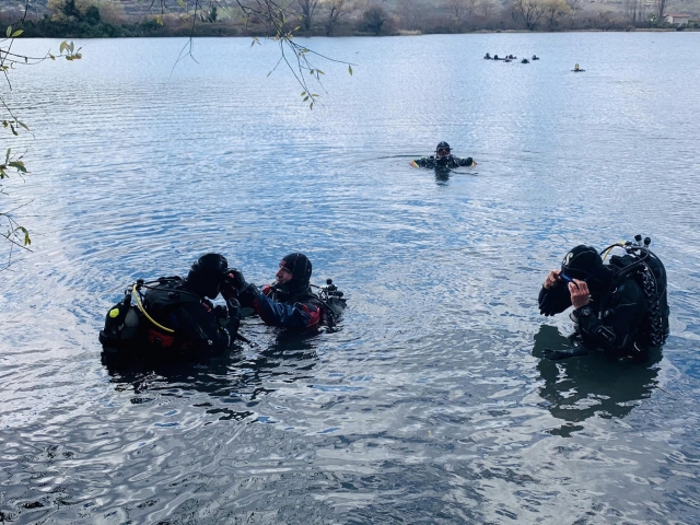 buceo en el lago