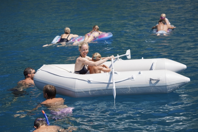 Parada en la embarcación auxiliar