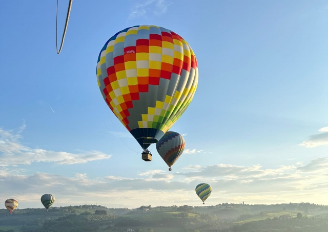  En globo aerostático 