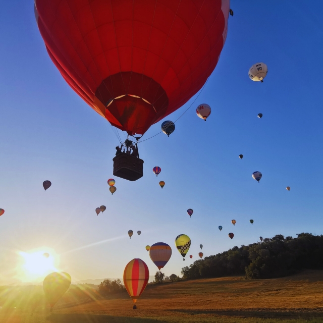  Globos aerostáticos en el cielo romano