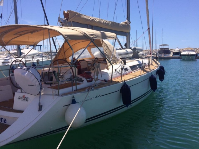 Vista lateral de la vela