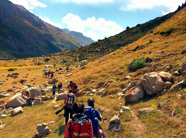  trekking en las montañas 