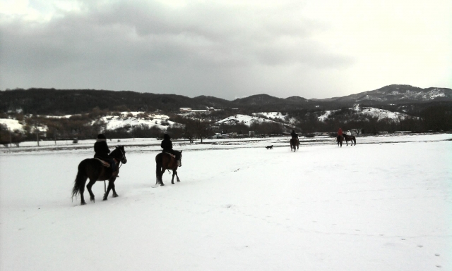  Pbaños a caballo en la nieve 