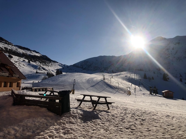 En lo alto del refugio 