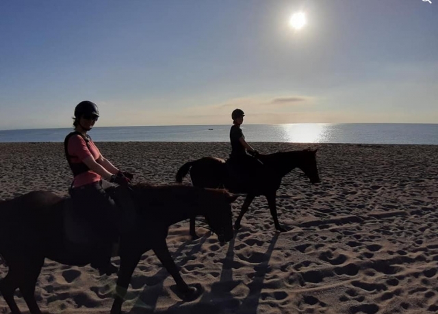 a caballo 