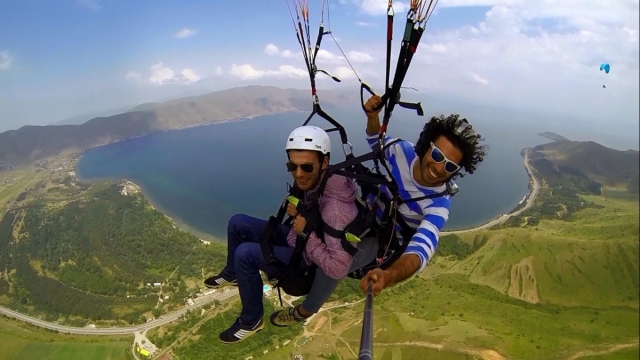  Selfie mientras vuela en parapenle 