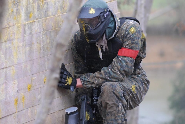 Golpeado por balas de pintura 