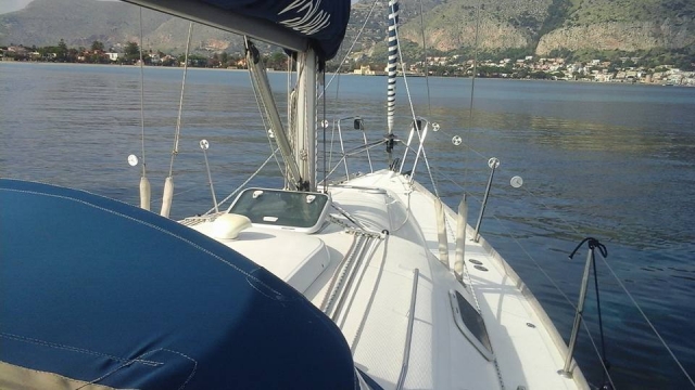 En barco 