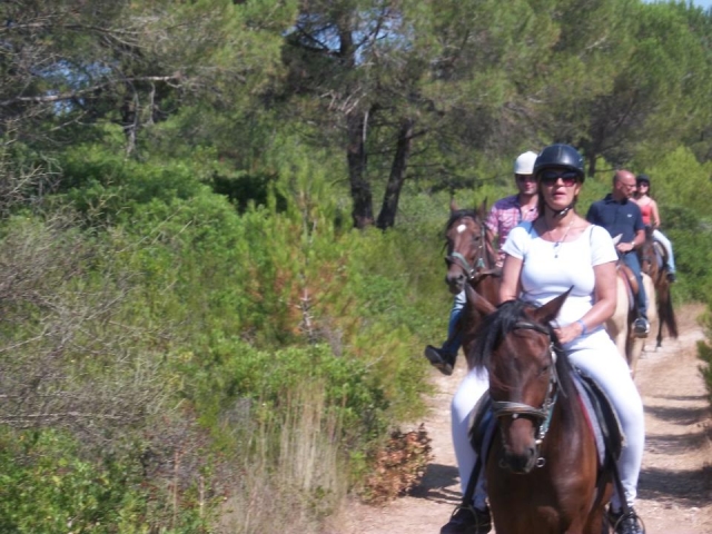A caballo en el verde 