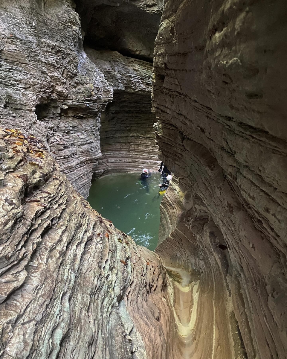 las paredes de los cañones 