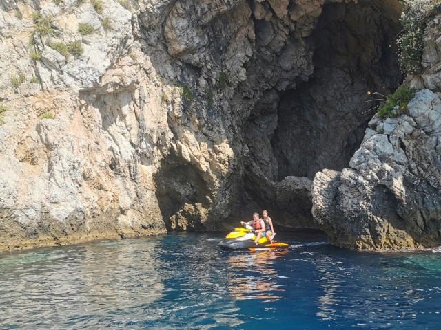 en jet sky en el mar de Sicilia 