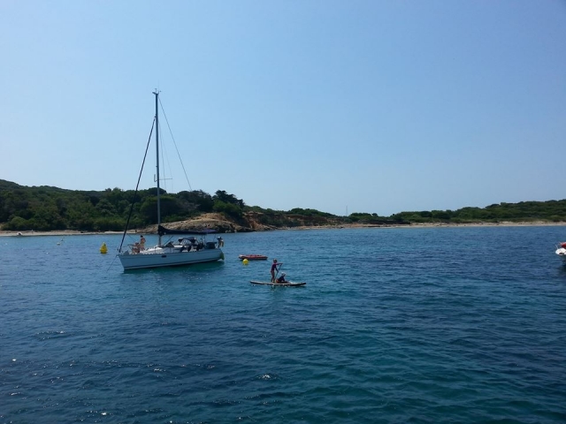  En el agua
